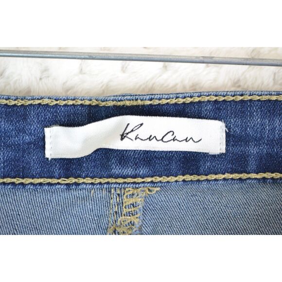 Kancan Women's 7/27 Medium Wash Released Hem Denim Mini Skirt - Picture 7 of 15
